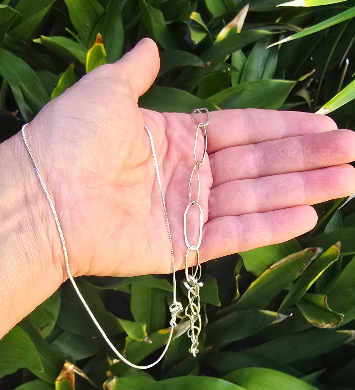 Dainty Sterling Silver Box Chain Necklace