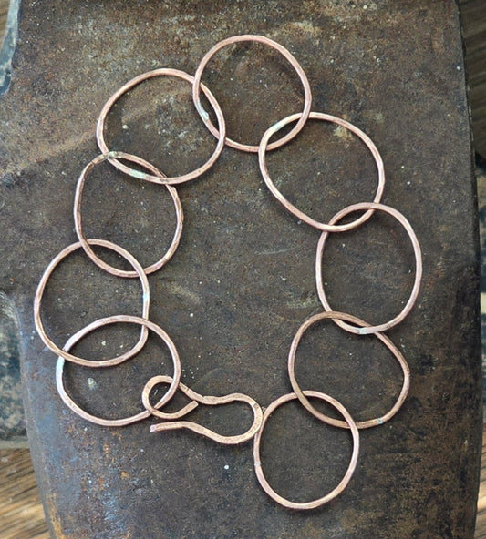 Raw Copper Link Bracelet