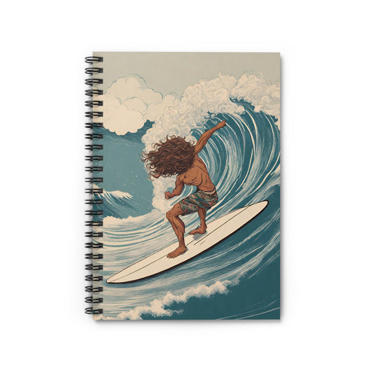 Catching A Wave Spiral Notebook