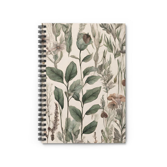 Boho Botanical Spiral Notebook