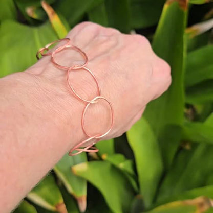 Raw Copper Link Bracelet