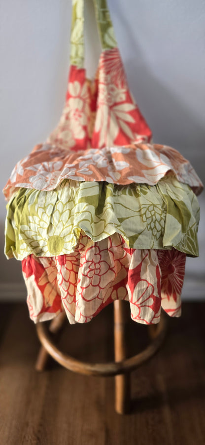 Tiered Ruffle Floral Apron