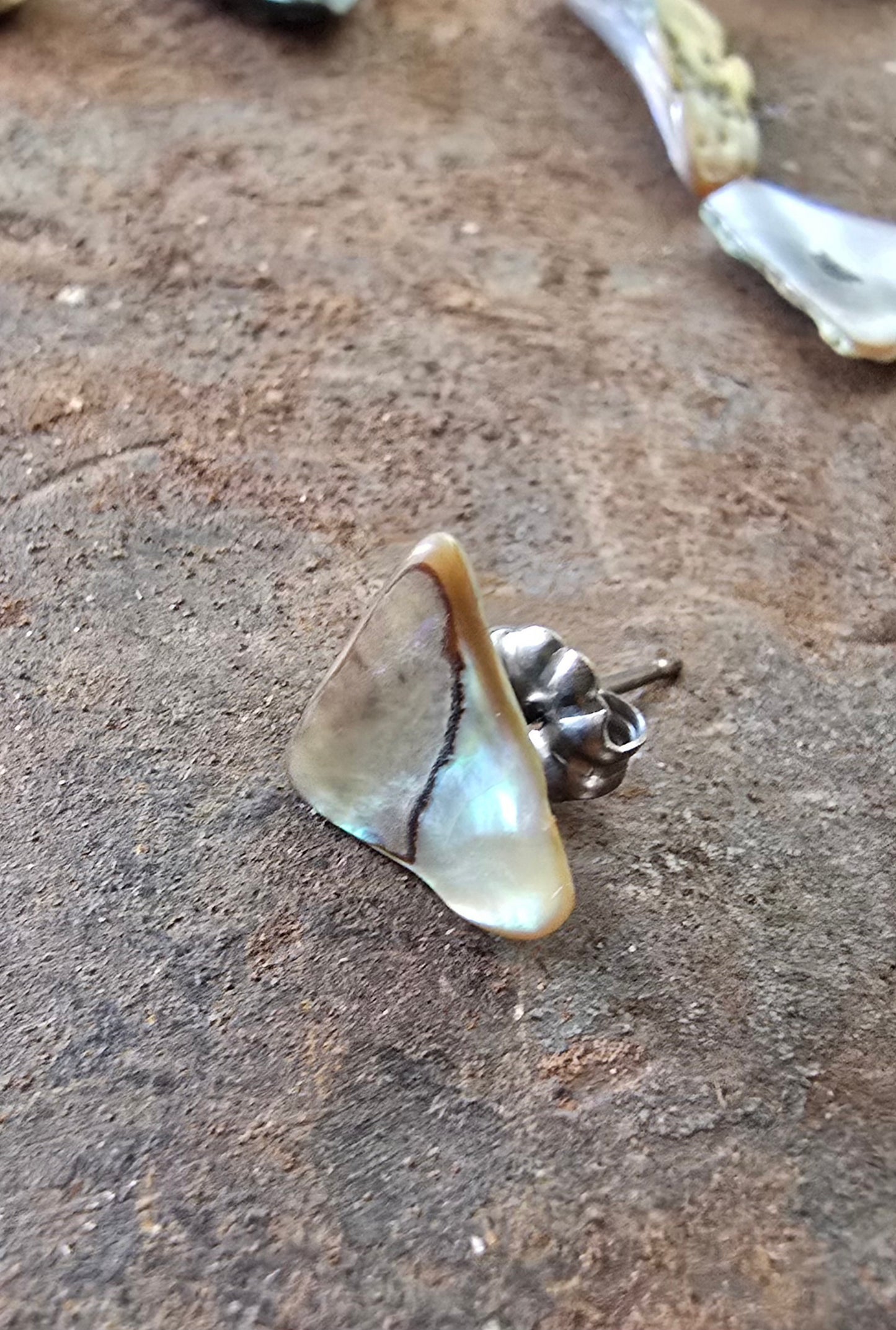 Abalone stud earring