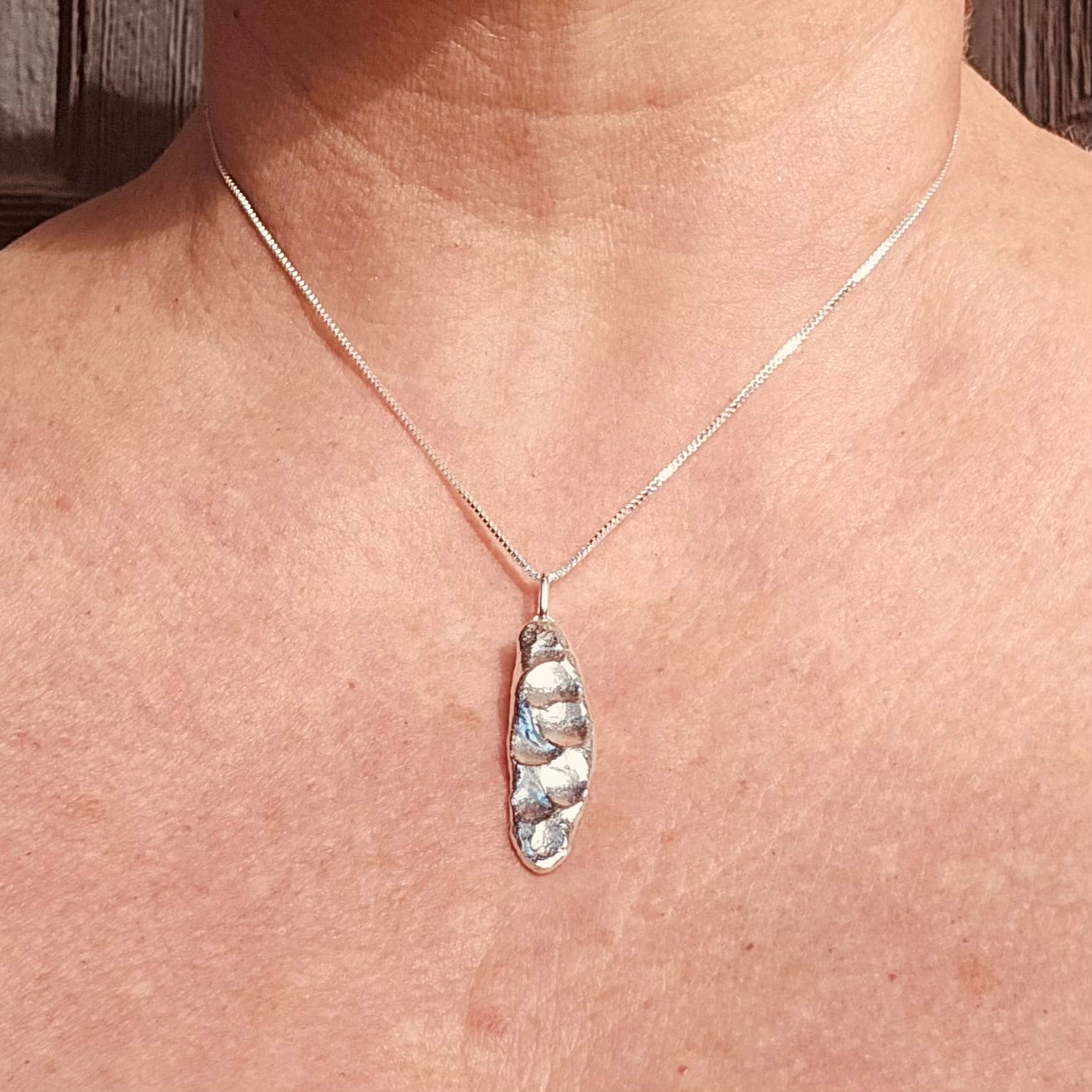 Sterling Silver Molten Pendant – Raw Grace Collection