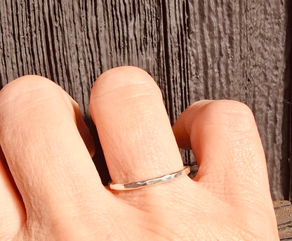 Sterling Silver Hammered Band – Raw Grace Collection