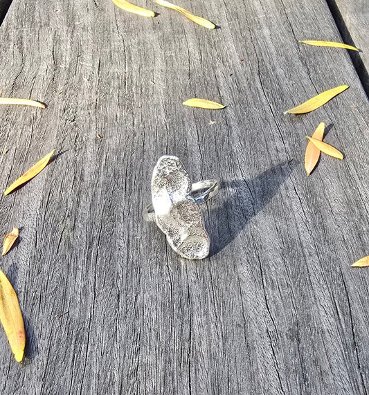 Sterling Silver Molten Ring – Raw Grace Collection