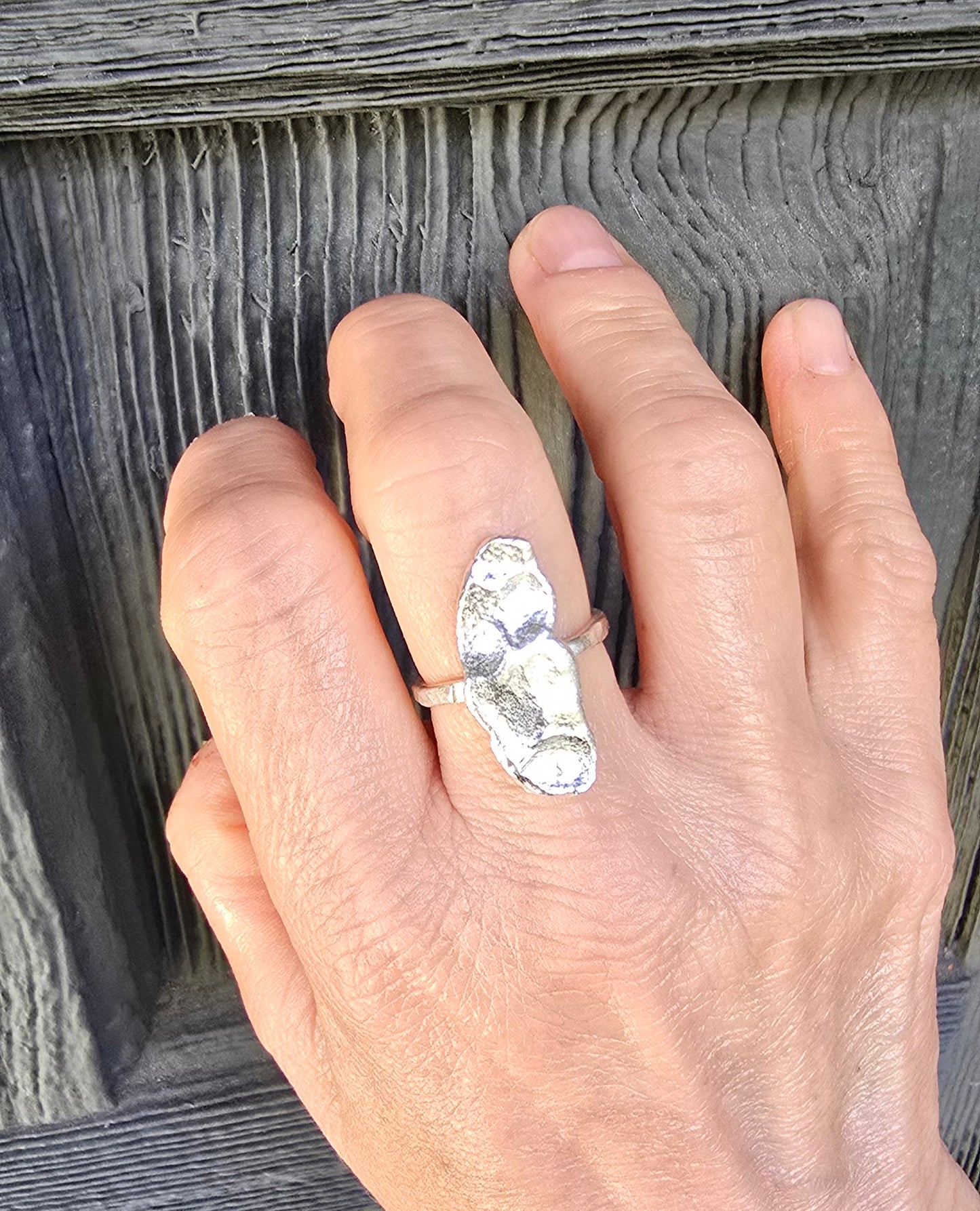 Sterling Silver Molten Ring – Raw Grace Collection