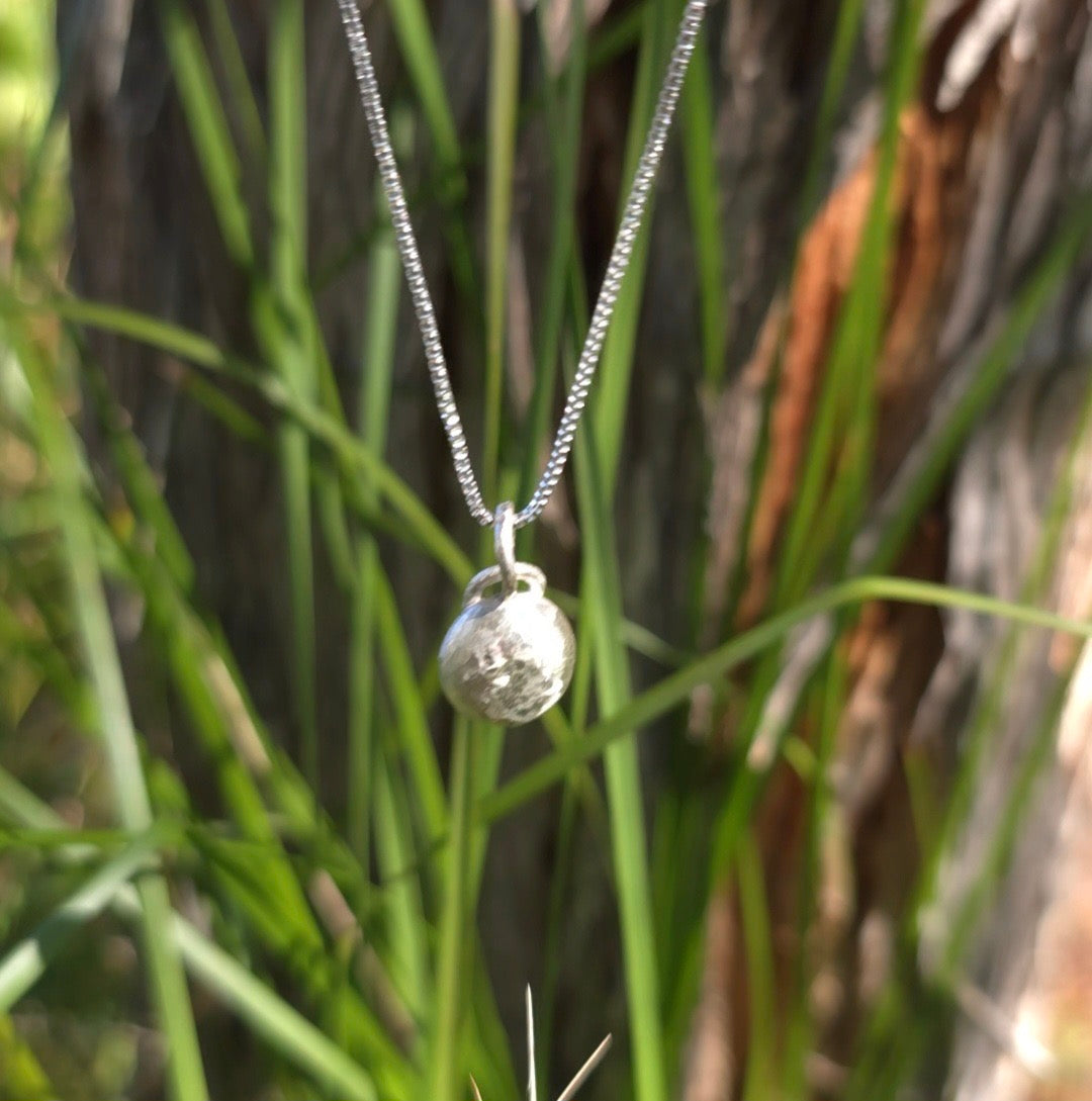 Sterling Silver Molten Drop Pendant – Raw Grace Collection