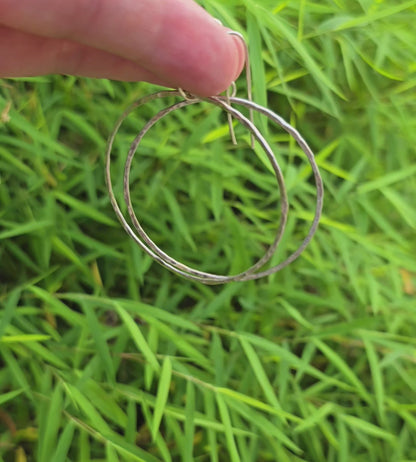 Sterling Silver Hammered Hoop Earrings – Raw Grace Collection