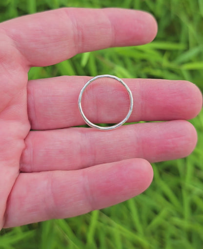 Sterling Silver Hammered Band – Raw Grace Collection